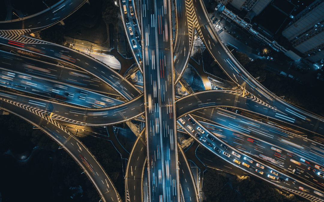 High tech AI-powered landscape, representing the IT infrastructure requirements for AI adoption in healthcare and professional services